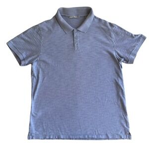 Vince Men's Polo Shirt Size Large Casual Short Sleeve Blue